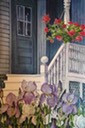 House with Geranium and Iris