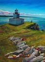 Lighthouse and Lobster Traps