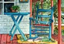 Blue Chair and Table at Shady Nook