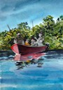 Sketch of Fishing in the Pantanal
