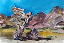 Sketch of Rock Trees Salar Tour